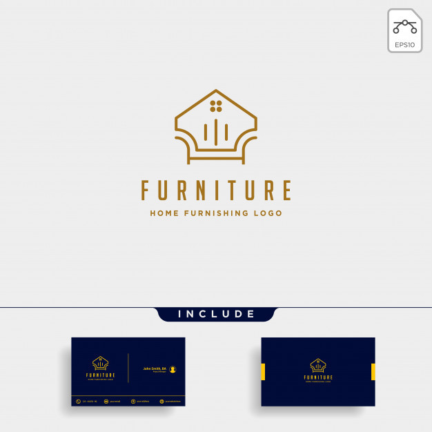 家具沙發(fā)家居logo標(biāo)志矢量圖素材 品牌形象的點(diǎn)睛之筆